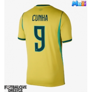 Brazílie Matheus Cunha #9 Domácí Dres MS 2026 Krátký Rukáv